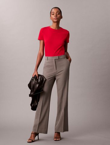 Calvin Klein - Áo thun thời trang nữ Nano Logo Supima Cotton Tee