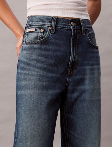 Calvin Klein - Quần Jean Dài Nữ High Rise Taper Jeans