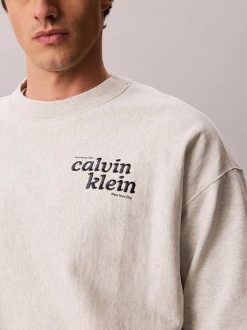 Calvin Klein - Áo Nỉ Nam Terry 1989 Logo Graphic Sweatshirt
