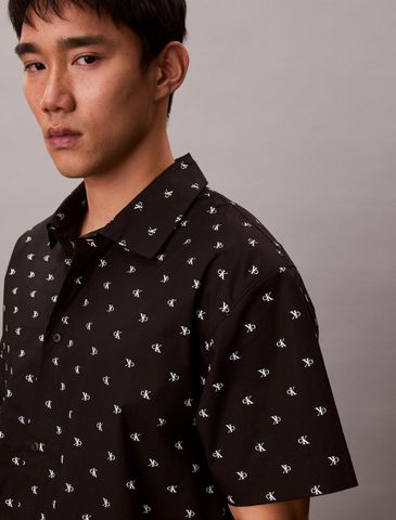 Calvin Klein - Áo Ngủ Nam Cotton Poplin Sleep Shirt