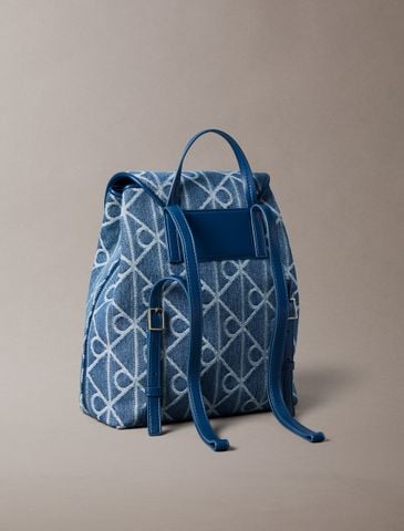 Calvin Klein - Ba Lô Nữ Denim Logo Jacquard Backpack
