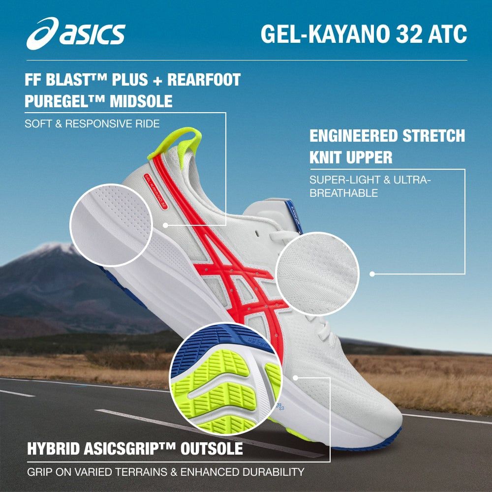 Asics - Giày chạy bộ nữ Women's Asics Gel-Kayano 32 Atc Running Shoes - White