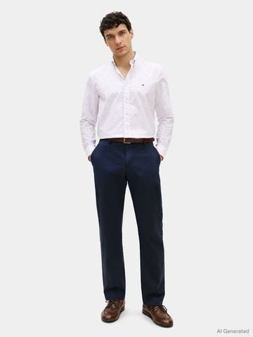 Tommy Hilfiger - Áo Sơ Mi Nam Tay Dài Fil A Coupe Poplin Shirt - 4