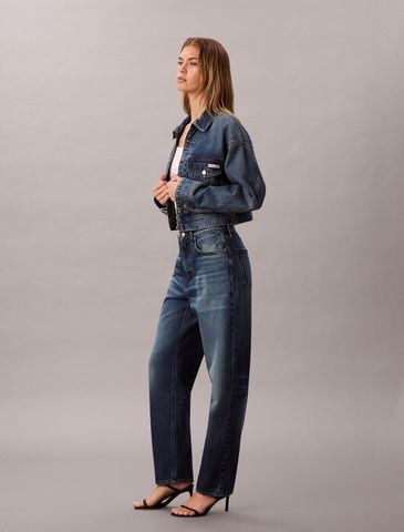 Calvin Klein - Quần Jean Dài Nữ High Rise Taper Jeans