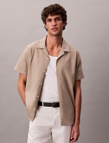 Calvin Klein - Áo Sơ Mi Nam Linen Lyocell Classic Fit Shirt