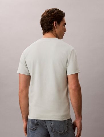Calvin Klein - Áo Thun Tay Ngắn Nam Slim Sleek Double Knit Monogram Tee