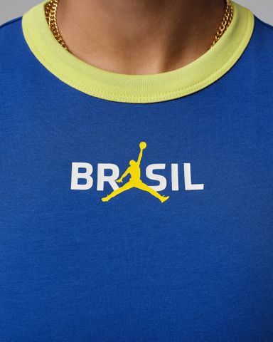 Nike - Áo Tay Ngắn Thể Thao Nữ Jordan Women's Graphic Brazil Crew-Neck Top
