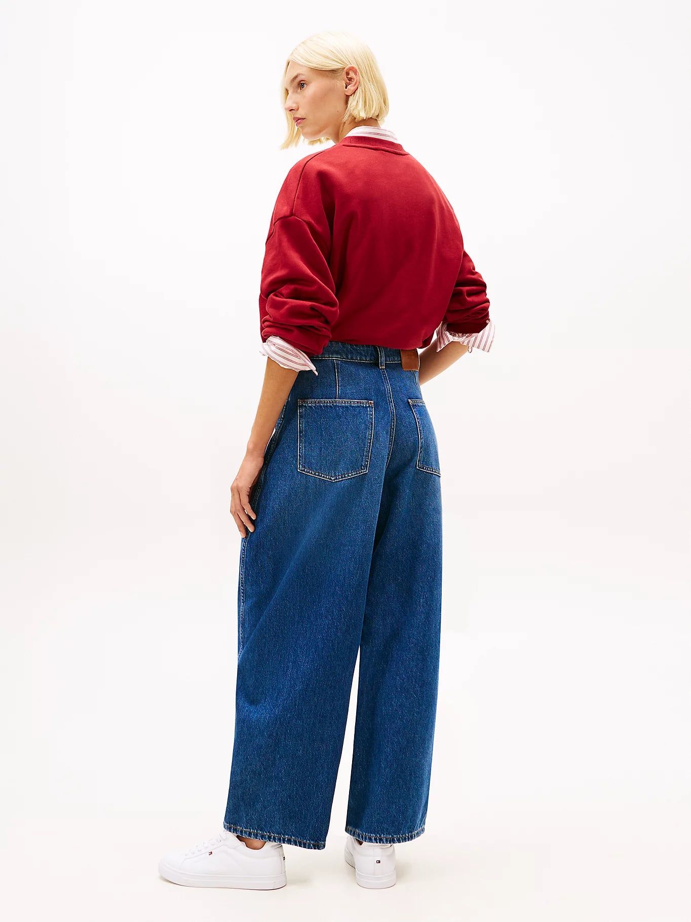 Tommy Hilfiger - Quần jeans ống rộng nữ High Rise Balloon Leg Loose Jeans