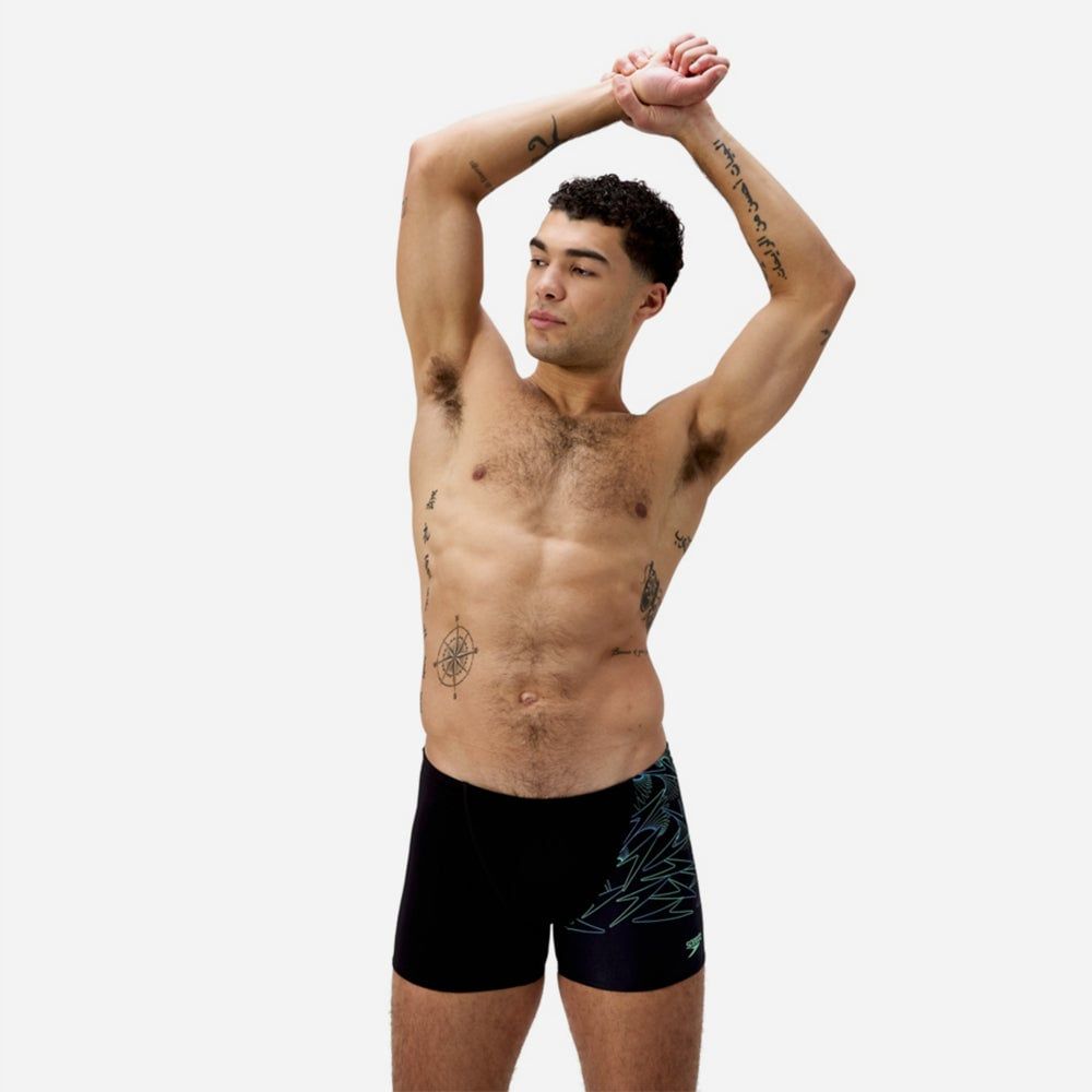Speedo - Quần bơi nam Hyperboom V-cut Green Aquashort