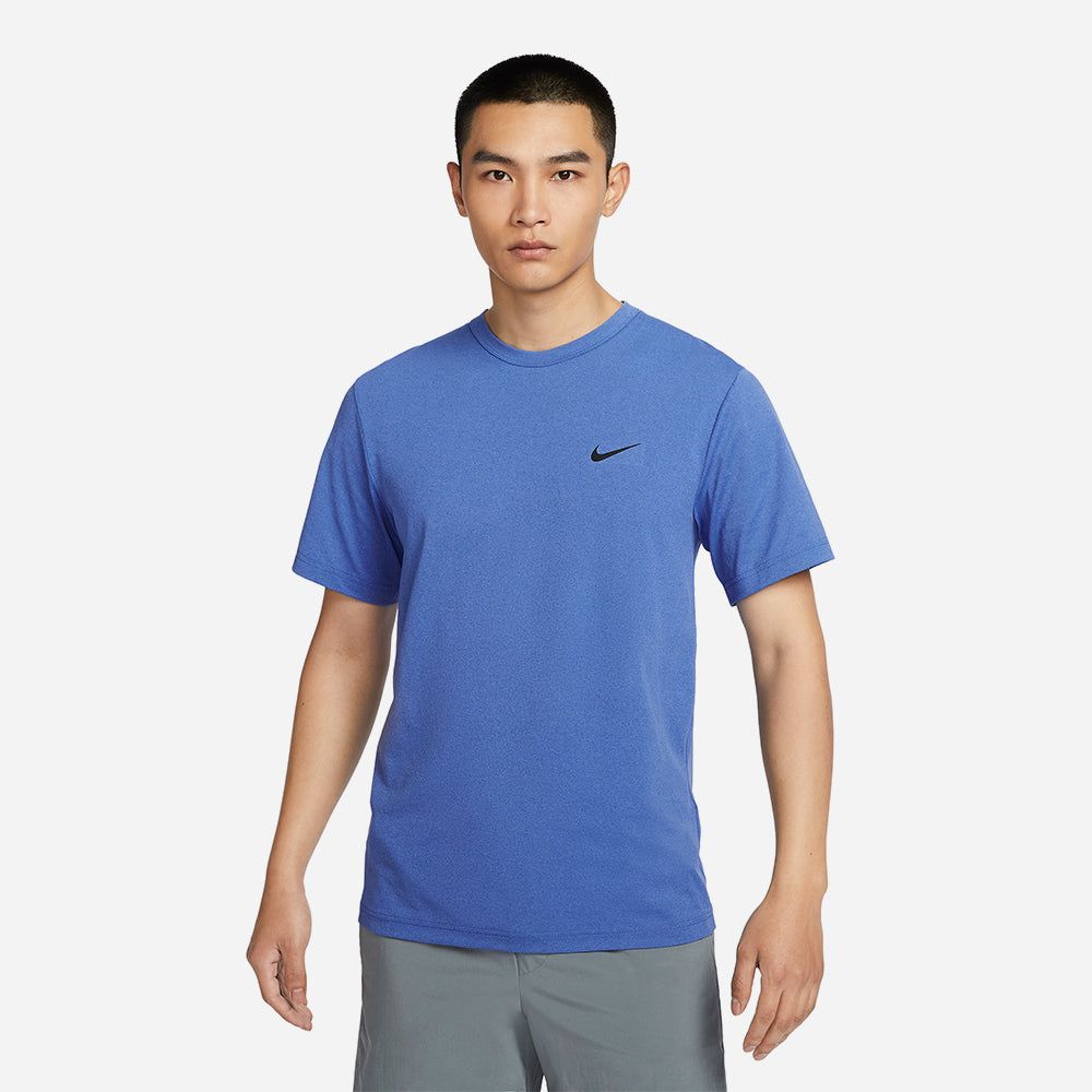 Nike - Áo thun tay ngắn tập luyện Nam Men's Dri-Fit Uv Hyverse Short-Sleeve T-Shirt - Blue