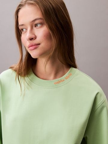 Calvin Klein - Áo phông thời trang nữ Cotton Jersey Relaxed T-Shirt - 2