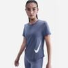 Nike - Áo Tay Ngắn Thể Thao Nữ Tempo Swoosh Hybrid Dri-Fit Short Sleeve