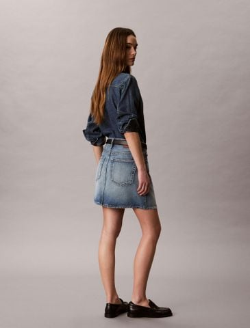 Calvin Klein - Chân Váy Nữ 90s Mini Skirt Basset Blue