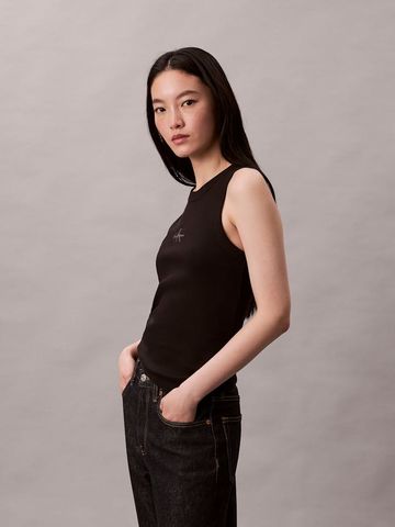 Calvin Klein - Áo ba lỗ nữ Monologo Rib Tank Top
