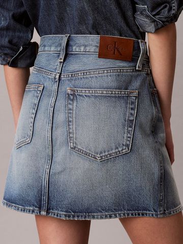 Calvin Klein - Chân Váy Nữ 90s Mini Skirt Basset Blue