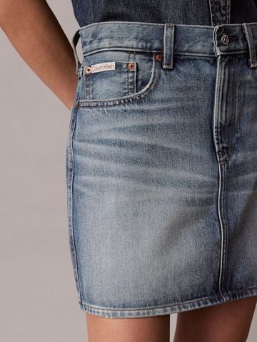 Calvin Klein - Chân Váy Nữ 90s Mini Skirt Basset Blue