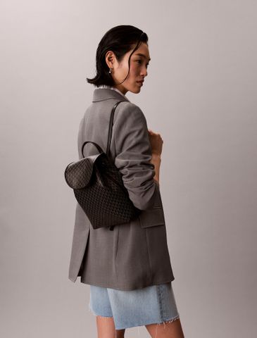Calvin Klein - Ba Lô Nữ Allover Emblem Logo Mini Backpack