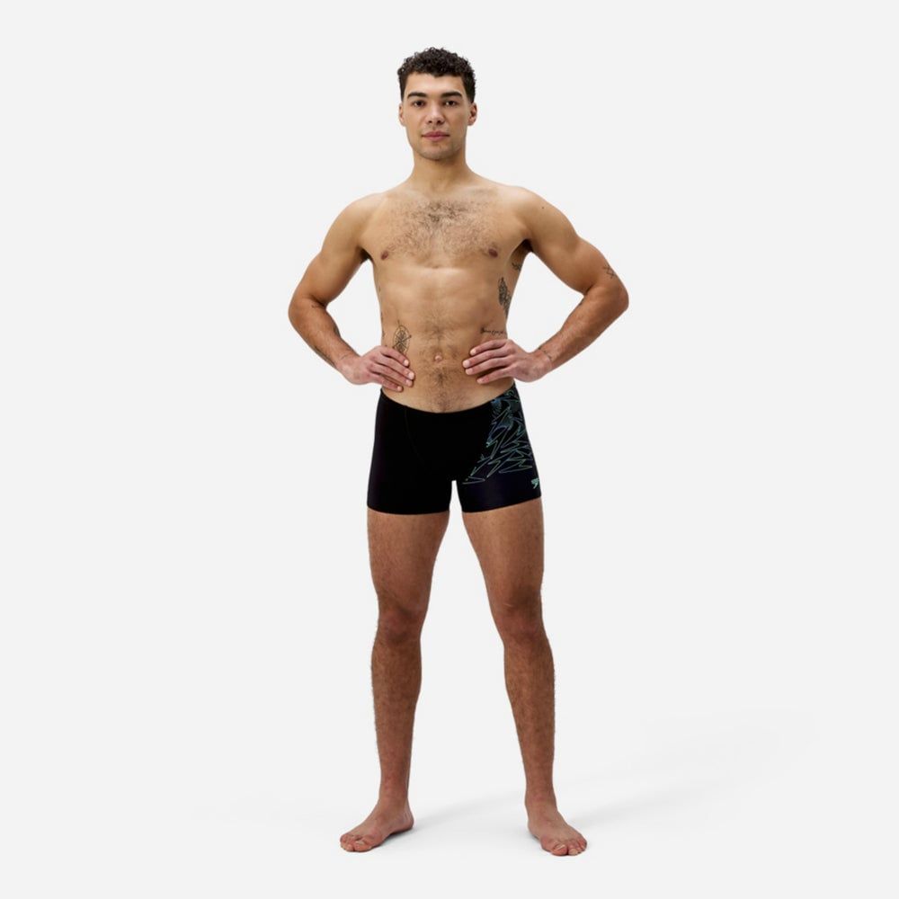 Speedo - Quần bơi nam Hyperboom V-cut Green Aquashort