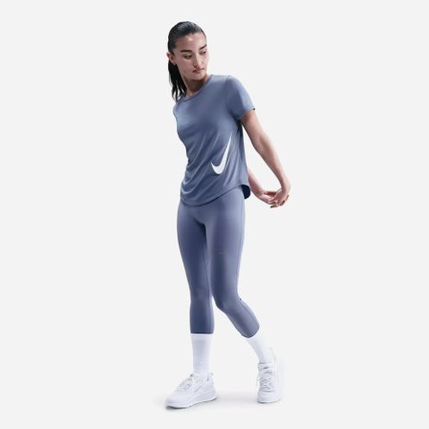 Nike - Áo Tay Ngắn Thể Thao Nữ Tempo Swoosh Hybrid Dri-Fit Short Sleeve