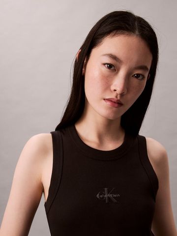 Calvin Klein - Áo ba lỗ nữ Monologo Rib Tank Top