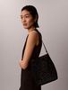 Calvin Klein - Túi Đeo Vai Nữ Mesh Emblem Logo Bucket Bag With Pouch