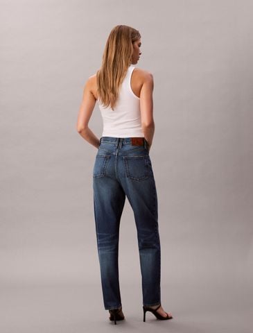 Calvin Klein - Quần Jean Dài Nữ High Rise Taper Jeans