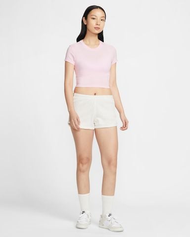 Nike - Áo Tay Ngắn Thể Thao Nữ Sportswear Chill Knit Cropped T-Shirt