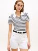 Tommy Hilfiger - Áo Thun Có Cổ Nữ Slim Fit Gold-Tone Button Polo Shirt