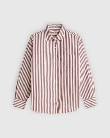 Levi's - Áo sơ mi tay dài nữ Harlie Boyfriend Shirt - Brown - 4