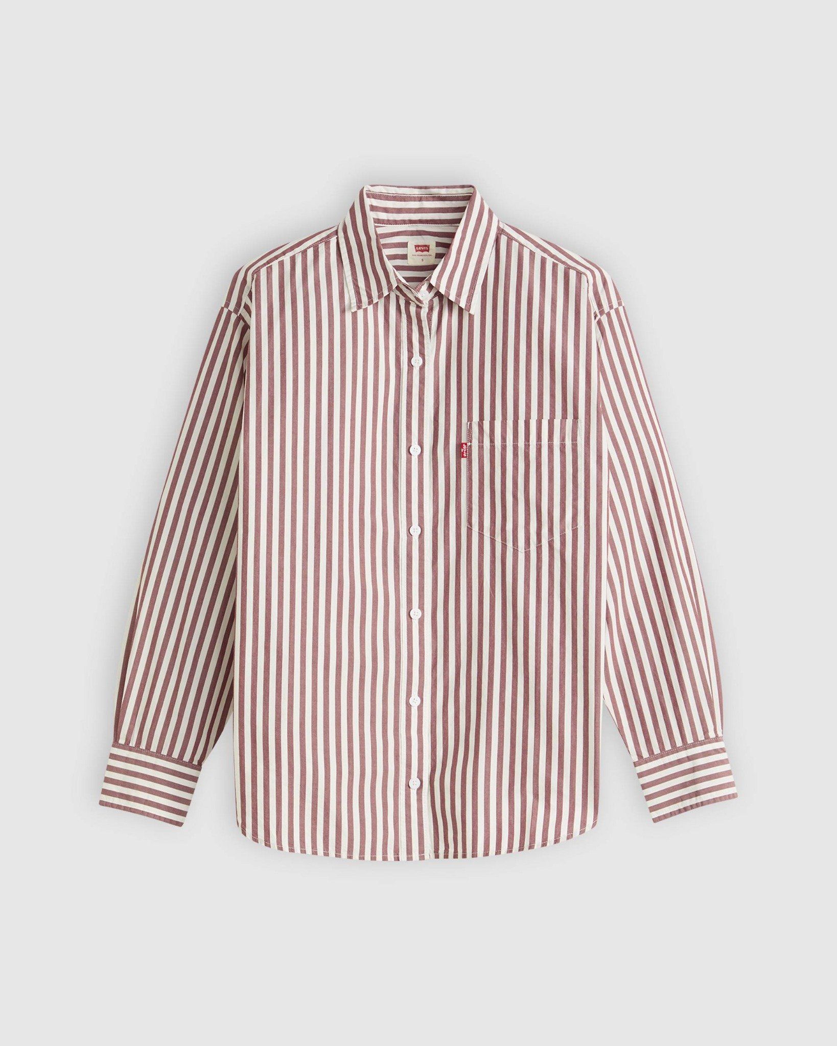 Levi's - Áo sơ mi tay dài nữ Harlie Boyfriend Shirt - Brown