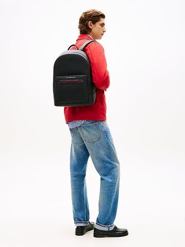 Tommy Hilfiger - Ba Lô Nam Metal Logo Textured Dome Backpack