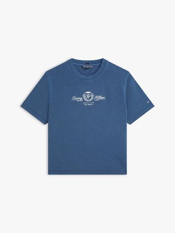 Tommy Hilfiger - Áo Thun Tay Ngắn Nữ Crest Logo Embroidery Relaxed T-Shirt