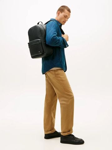 Tommy Hilfiger - Ba lô nam Hilfiger Flag Ribbed Pocket Dome Backpack - 4