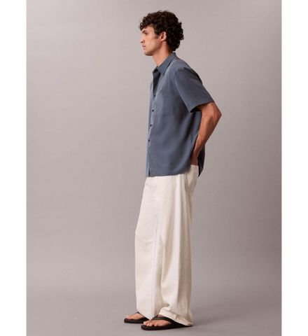 Calvin Klein - Áo Sơ Mi Nam Short Sleeve Drapey Lyocell Easy Shirt