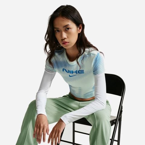 Nike - Áo Thun Crop Top Nữ Sportswear Chill Knit Slim