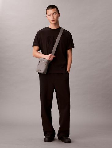Calvin Klein - Túi đeo chéo nam Embossed Allover Monogram Reporter Bag - 2