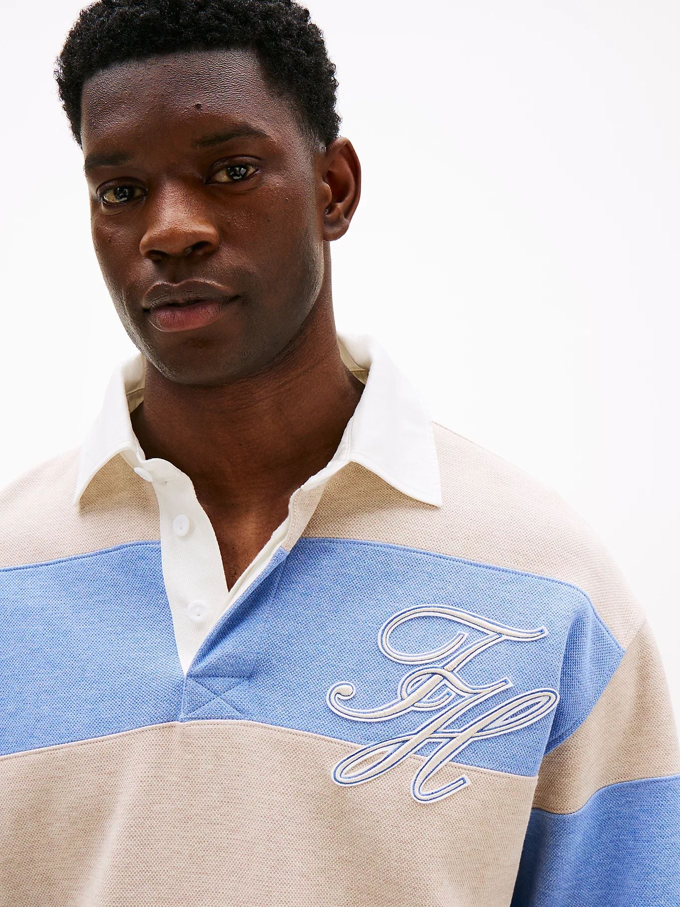 Tommy Hilfiger - Áo thun tay dài nam Stripe Relaxed Fit Rugby Shirt