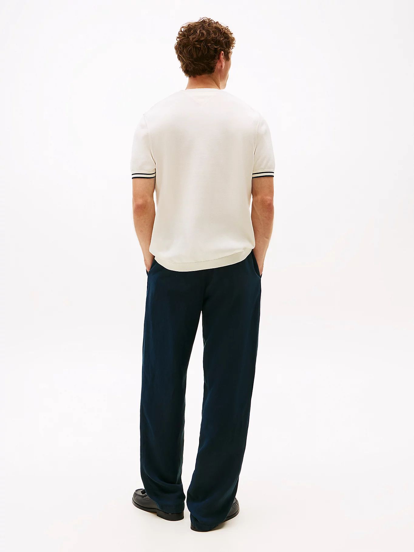 Tommy Hilfiger - Áo thun tay ngắn nam Smart Casual Tipped Cuff T-Shirt
