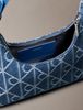 Calvin Klein - Túi Đeo Vai Nữ Denim Allover Emblem Logo Shoulder Bag