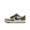 Nike - Giày Thời Trang Nam Big Kids' Air Jordan 1 Low Medium Olive and Summit White