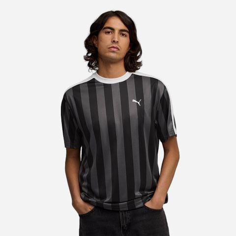 Puma - Áo Tay Ngắn Thể Thao Nam ESS T7 Relaxed Striped Football Jersey