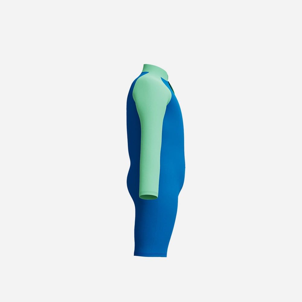 Speedo - Đồ bơi chống nắng bé trai Toddler Zip Sunsuit Blue Sun Protection
