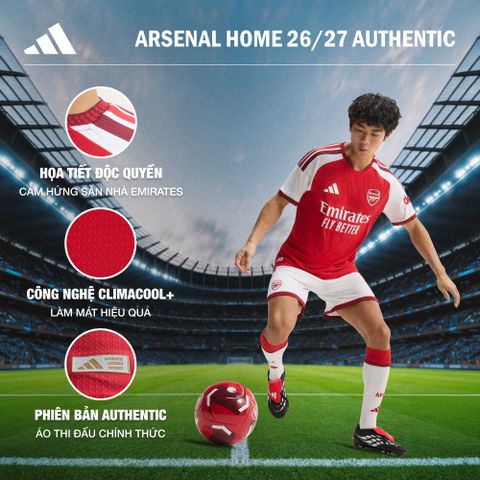 Adidas - Áo Tay Ngắn Thể Thao Nam Arsenal Fc Authentic 26/27
