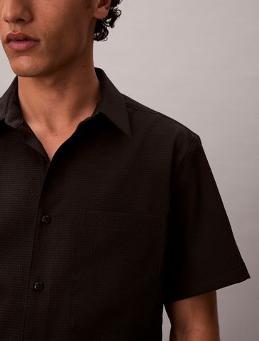 Calvin Klein - Áo Sơ Mi Nam Seersucker Short Sleeve Shirt