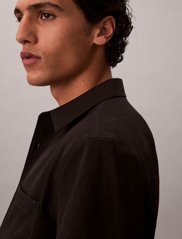 Calvin Klein - Áo Sơ Mi Nam Seersucker Short Sleeve Shirt