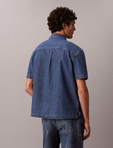 Calvin Klein - Áo Sơ Mi Nam Boxy Denim Short Sleeve Shirt - 2