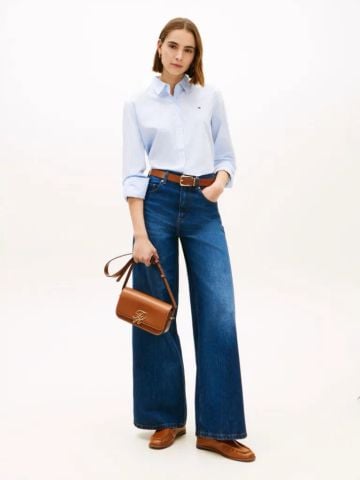 Tommy Hilfiger - Túi Đeo Chéo Nữ Leather Flap Logo Plaque Crossbody Bag - 4