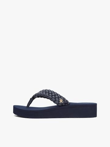 Tommy Hilfiger - Dép xỏ ngón nữ Th Wedge Cornrow Beach Sandal - 2