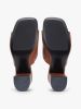 Tommy Hilfiger - Giày Thời Trang Nữ TH Monogram Leather Block Heel Mules