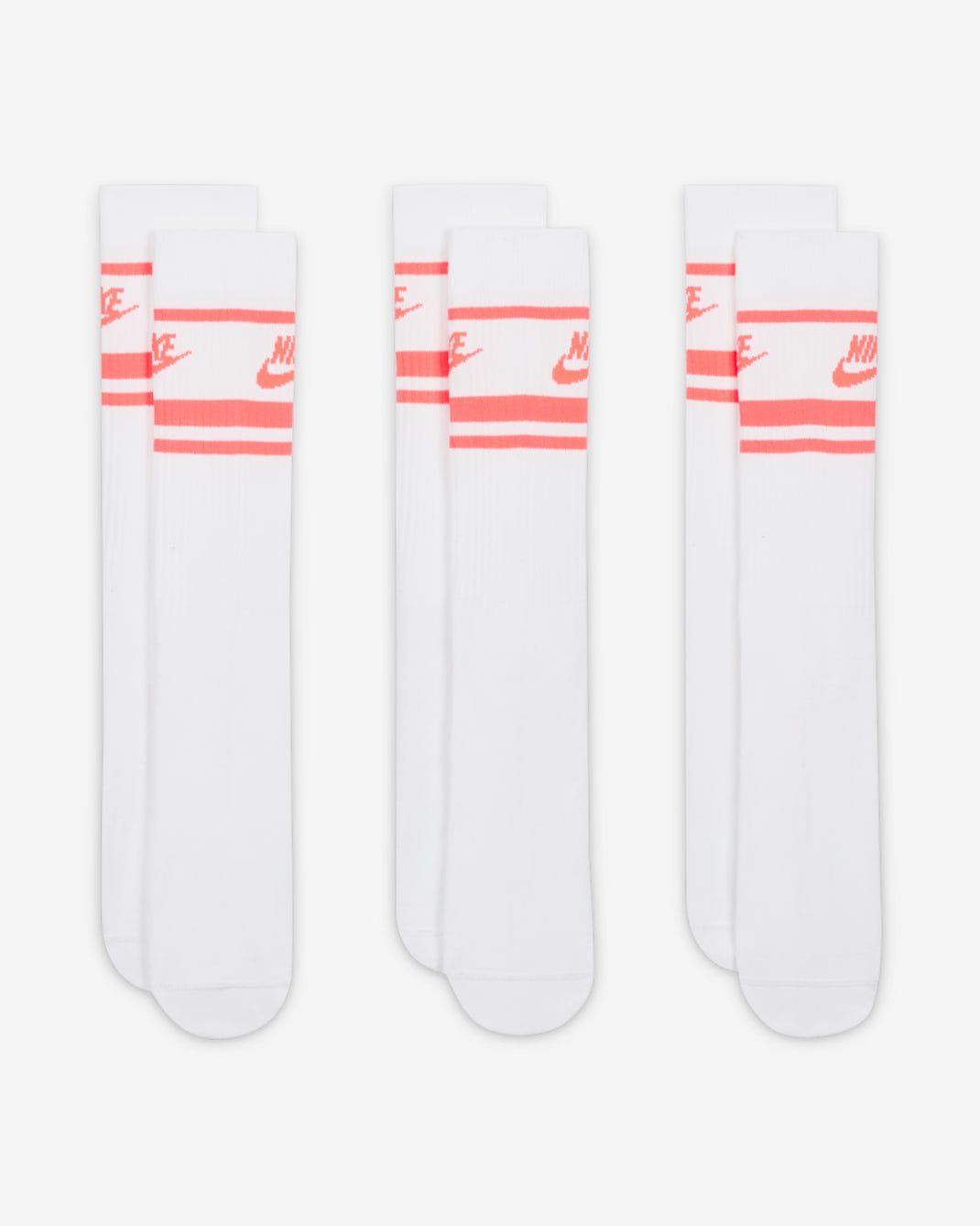 Nike - Bộ ba đôi Vớ thể thao cổ cao Nam Nữ Sportswear Dri-FIT Everyday Essential Crew Socks (3 Pairs)